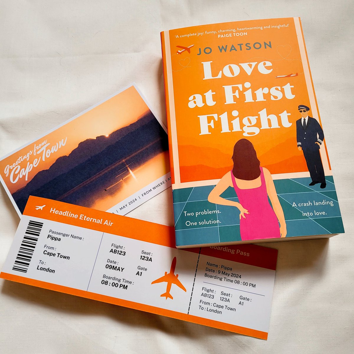 Up Next and one I thought was perfect to start my weeks holiday with... Love at First Flight by Jo Watson Fake dating romance between a pilot and an air traffic controller 💜 #EternalBookStorm #LoveatFirstFlight @eternal_books