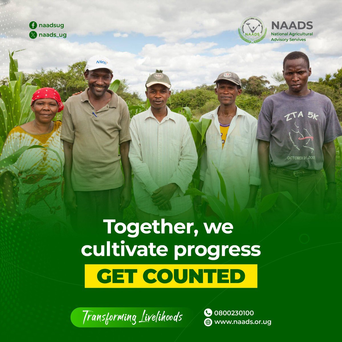 The backbone of Uganda's economy lies in its agricultural sector. By participating in the population census this Friday, you contribute to a more accurate picture of our farming communities' needs. Get Counted! #UgandaCensus2024 #NAADS #Transforminglivelihoods #agriculture