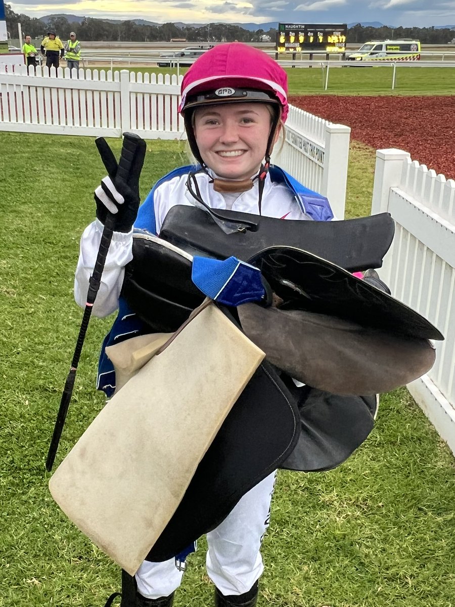 Apprentice jockey Amy O’Driscoll landed her first winning double at Albury today with both horses prepared by her boss Donna Scott