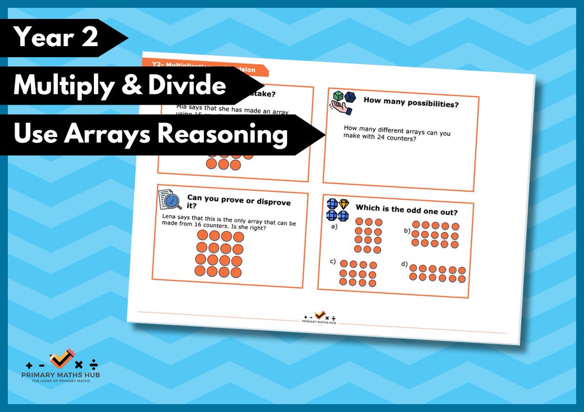 🧡 Daily Resource Showcase! Year 2 - Arrays 🧠

💻 - Visit the website! primarymathshub.com

Just £1.99 for access to 1000's of the best primary maths resources.

📆Only 2 months left of this staggering offer!

#maths #primarymaths #mathsteacher #teacher #primaryteacher