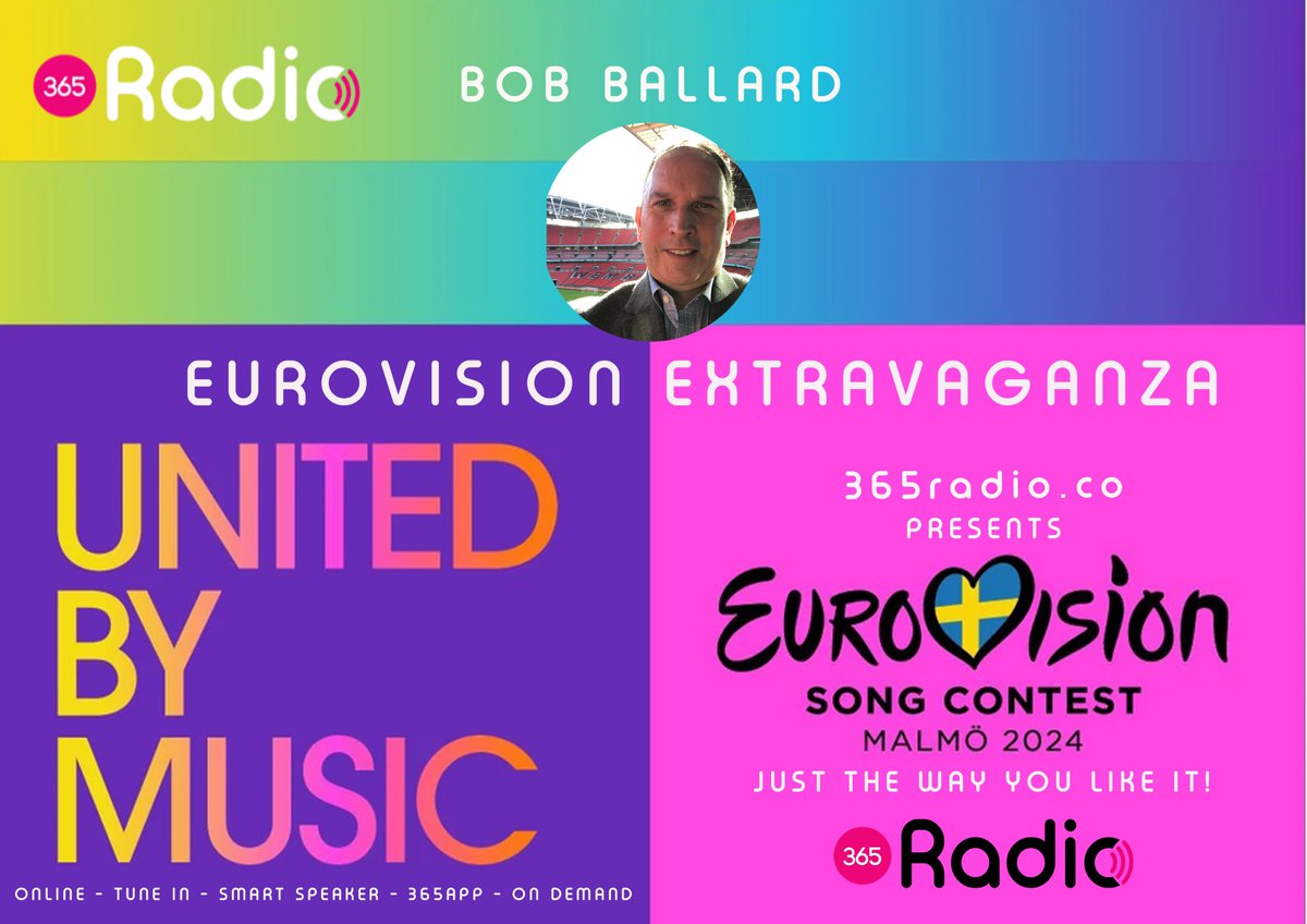 Don't Miss @bobballardsport Bob Ballard's Annual @Eurovision Extravaganza only on 365Radio.co #Friday 10th May & #Saturday 11th May at 11am