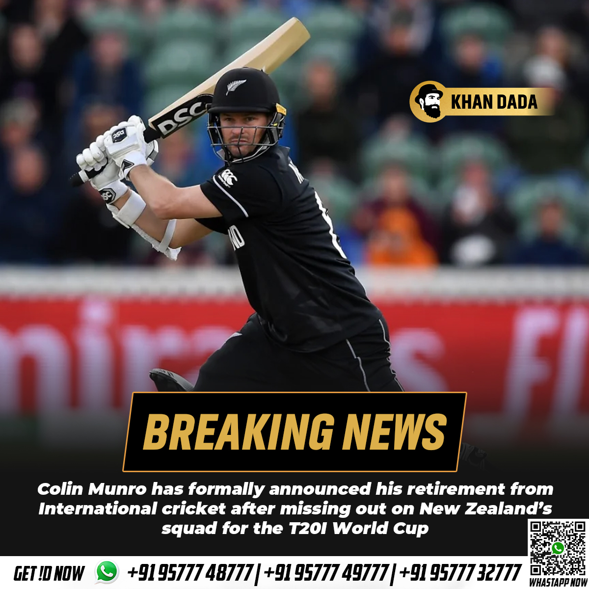 The 37-year-old has represented New Zealand in one Test, 57 ODIs, and 65 T20Is. In those games, he has amassed 3010 runs at bat, including three hundreds and nineteen half-centuries.😎👏 #ColinMunro #NewZealandCricket #LucknowSuperGiants #RahulDravid #Bhai #BayerLeverkusen #Pune