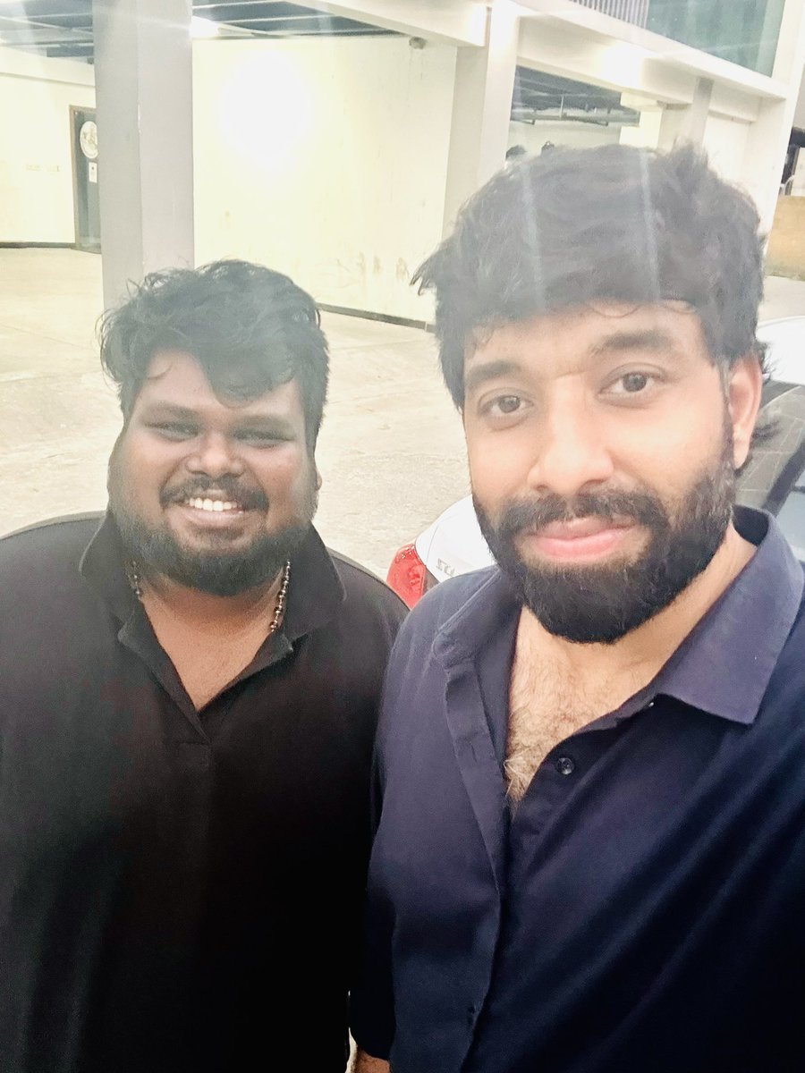 From a fan boy to a fan boy director .. I personally witness how hard u are working for this .. it will be a blast for sure lot of goosebumps moments are to come all the best mamaeee @adhikravi pic taken yesterday at the sets of Good bad ugly .. 
#ak63 #goodbadugly #hyderabad…
