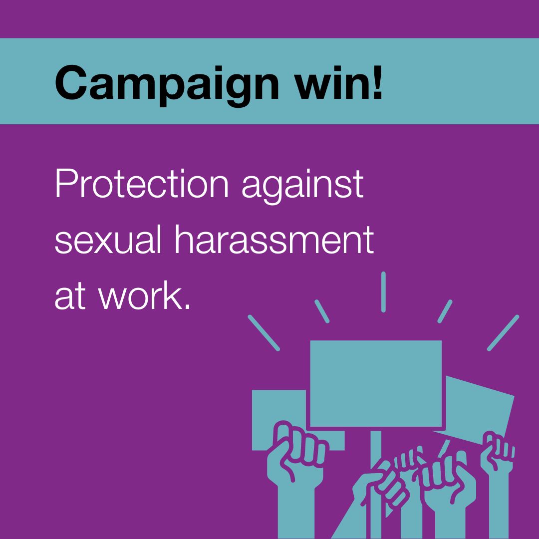 After years of tireless campaigning, @UKLabour are backing our campaign for stronger protections against sexual harassment at work. 

Find out more: fawcettsociety.org.uk/News/the-worke… @AngelaRayner 

🧵1/4 

#Feminism #WomenAtWork #SexualHarassment #Sexism #StandTogether