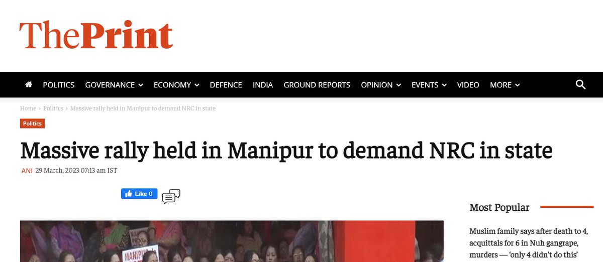 Massive rally held in Manipur to demand NRC in state @RahulGandhi, what's your take on this? Should @narendramodi ji prioritize NRC for Manipur? #ManipurViolence