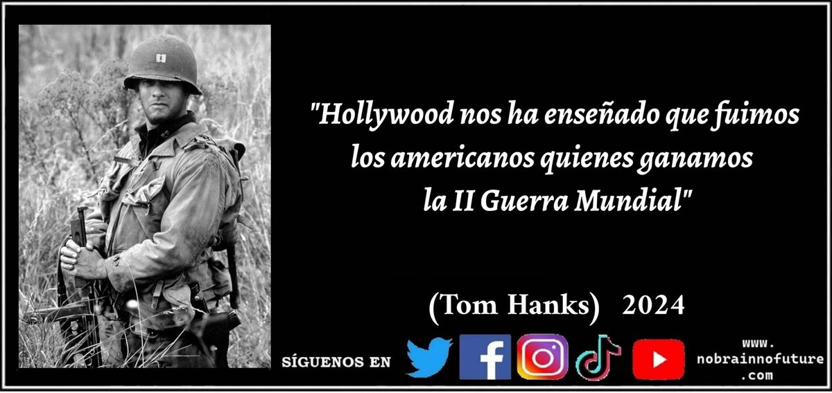 Tom Hanks (2024): 'Hollywood nos ha enseñado que fuimos los americanos quienes ganamos la II Guerra Mundial'
#DiaDeLaVictoria #VictoryDay #VictoryDayParade #WWII #RussiaVictoryParade #Hollywood  #savingprivateryan #SegundaGuerraMundial #rusia
