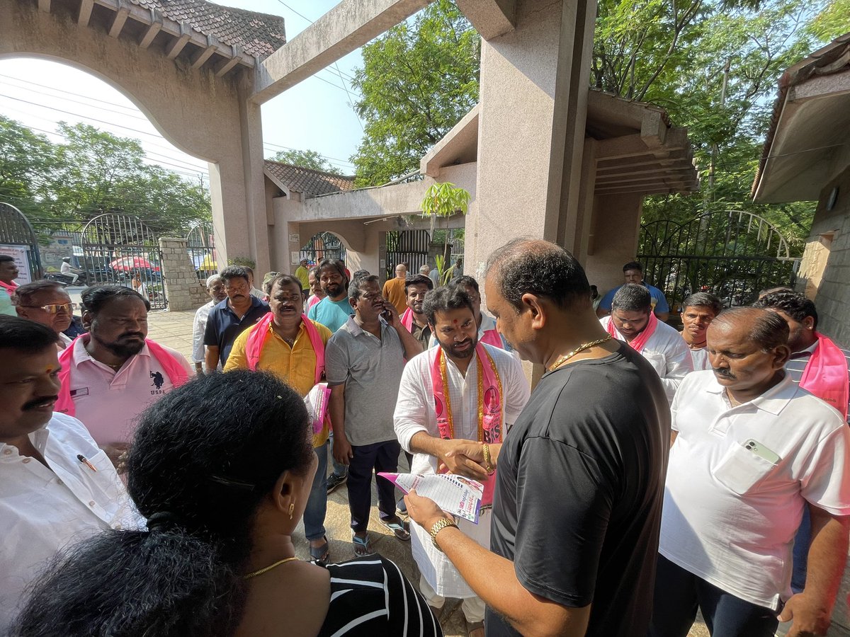 As per parliamentary elections Campaigned in support of BRS Secunderabad MP Candidate T.Padma Rao Goud Garu at Indira Park in Kavadiguda Division, Musheerabad Constituency.