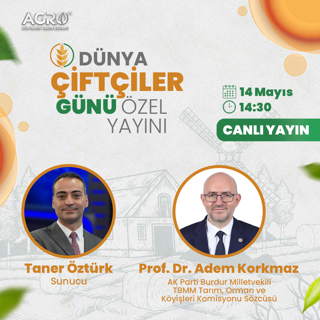 AK Parti Burdur Milletvekili, TBMM Tarım, Orman ve Köyişleri Komisyonu Sözcüsü Prof. Dr. Adem Korkmaz,,14 Mayıs Dünya Çiftçiler Günü Özel Yayınında AGRO TV'ye konuk oluyor. @profademkorkmaz #agrotv #tarım #ciftci #çiftçilergünü #çiftcilergünü #14mayısçiftçilergünü #14Mayıs