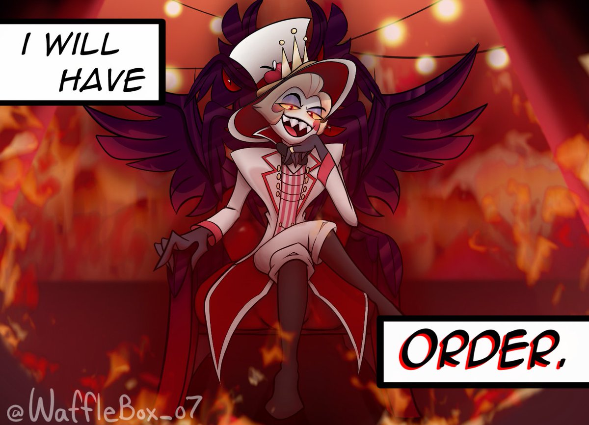 Order in the Court! You can't have a trial without the King of Hell~ 🍎🧑‍⚖️

I WANT THIS TO BE REAL AHHH!! We're manifesting with this one--

#HelluvaBoss #HazbinHotel #HazbinHotelLucifer #HelluvaBossSeason2 #HelluvaBossMammon #Vassago #Andrealphus