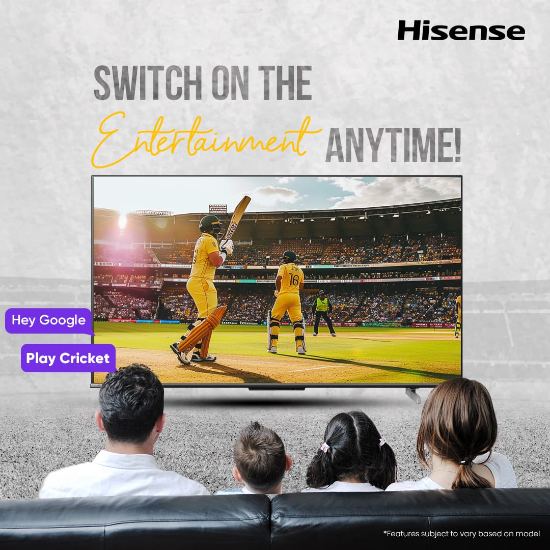 Is weekend cricket your ritual? Get ready to easily switch on the entertainment with the voice command 'Hey Google, play Cricket' on your Hisense TV. #HisenseIndia #Cricket