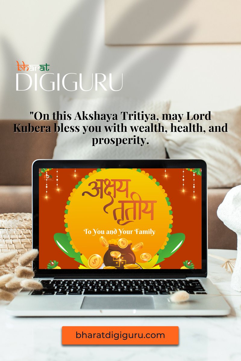 'On this Akshaya Tritiya, may Lord Kubera bless you with wealth, health, and prosperity. 
. 
.
#DigiGuruSays #BharatDigiGuru #piday #happypiday #maibhibanarasichap #bdgpic #dailypost #dailypicture