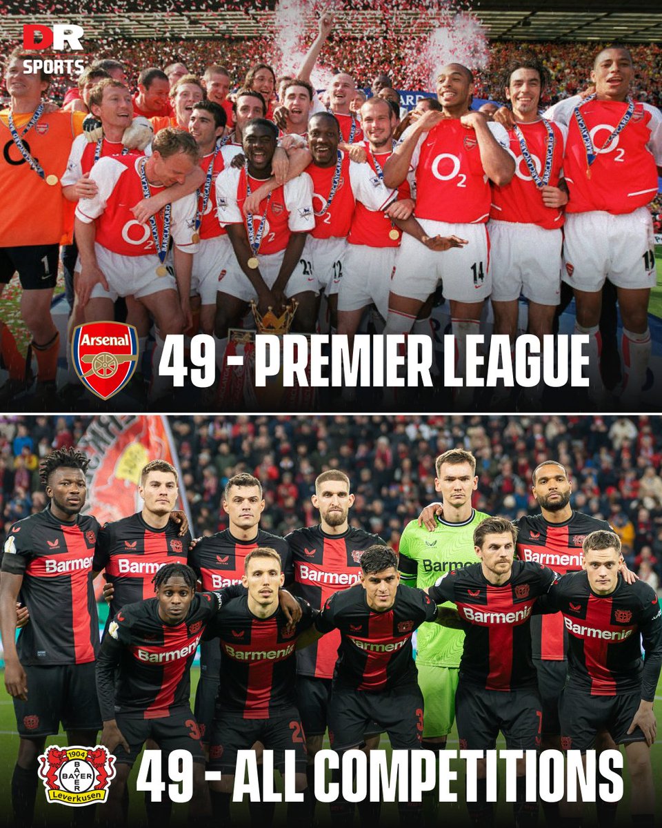 Which 49 game run is more impressive as it stands? 🤔 #Arsenal #Bayer04