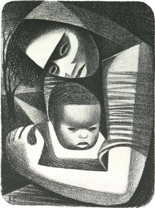 assorted jagged lines etched into the skin of your face 
are letters from a secret alphabet 
that tells the story 
of who you are
of who you've been

Paul Auster

Elizabeth Catlett