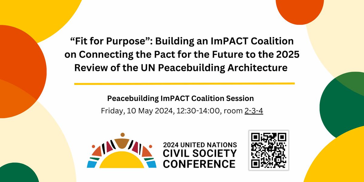 Today at #2024UNCSC in #Nairobi, session: 'ImPACT Coalition on Peacebuilding' will be moderated by @InterpeaceTweet's @Simpson_YPS & @UNPeacebuilding's @DrRoselynAkombe aiming to operationalise the aspirations of the Pact for the Future through the #PBAR. bit.ly/4dLZlMX