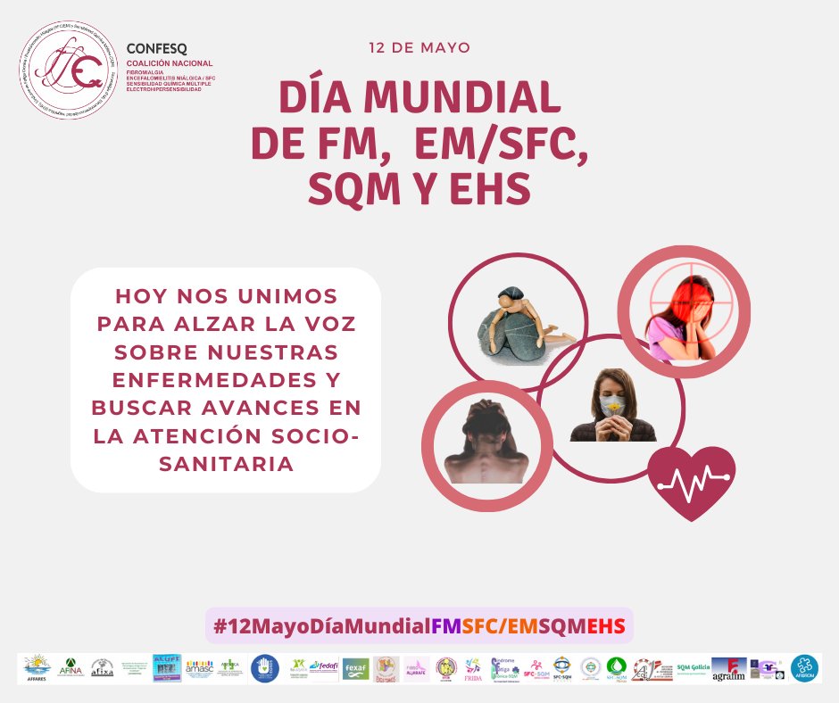 🎗️Hoy #DíaMundialFMEMsfcSQMEHS nos unimos para alzar la voz sobre nuestras enfermedades y buscar avances en la atención socio-sanitaria. 💪💪#12MayoMeMuevoconCONFESQ