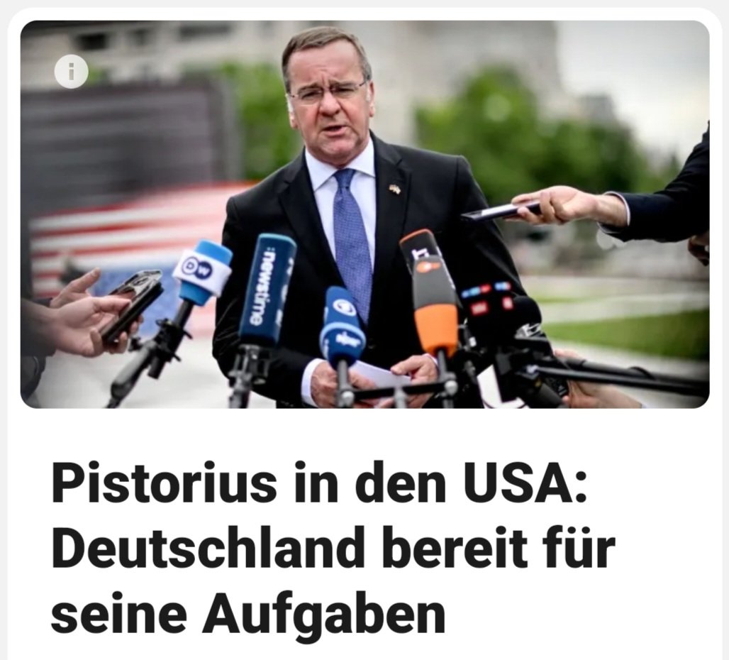 Was Boris #Pistorius meint:
Egal was die USA wünscht, der 'Vasallenstaat' Deutschland macht's brav und ohne jeden Widerspruch. 😏🤨