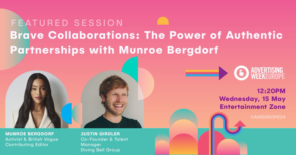 Dive into a discussion about brave collaborations with Munroe Bergdorf in the Entertainment Zone at #AWEurope24! Alongside Justin Girdler, she'll discuss genuine partnerships and the impact of purpose-led talent. Add this session to your agenda: bit.ly/3UwZ47I