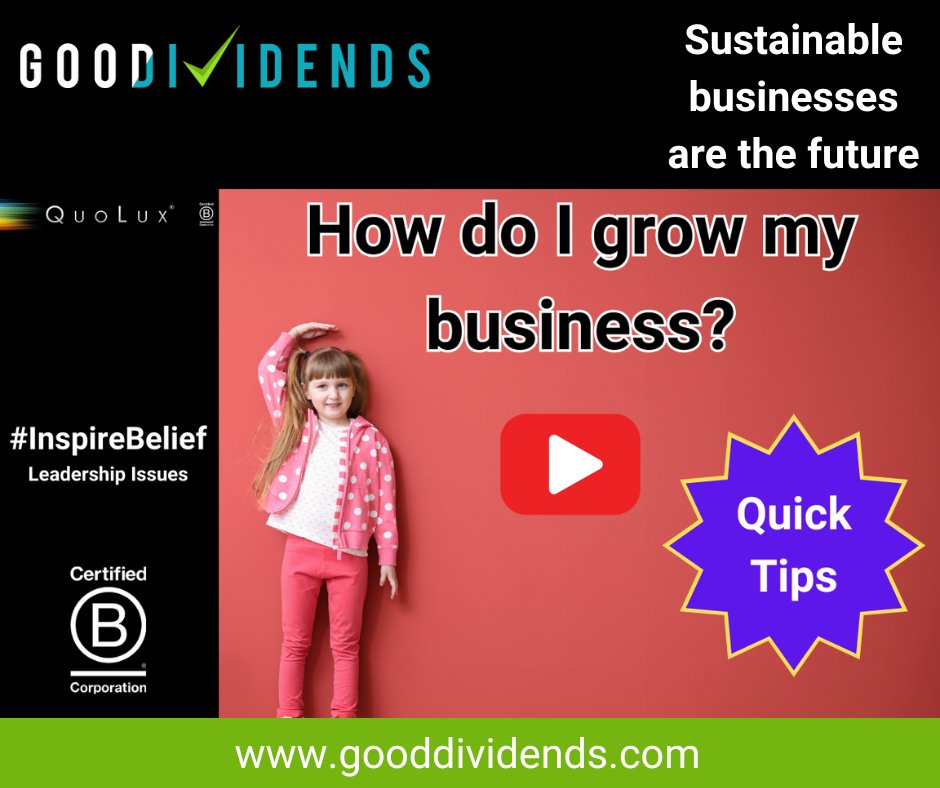 Don't choose profit over the planet! 

Reduce waste, boost efficiency & attract eco-conscious customers.
Grow your business & the greater good!

Here's how more youtu.be/G6aihXLLmy4?si… 

#GoodDividends #SustainableGrowth #BusinessGrowth