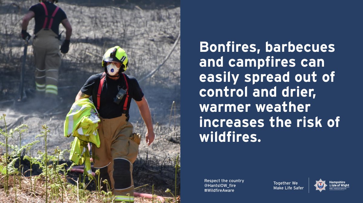 ⚠️An Amber Wildfire Alert has been issued for this weekend due to a combination of dry weather and slightly stronger winds which will make ignitions likely and result in difficulties in controlling wildfires. #WildfireAware