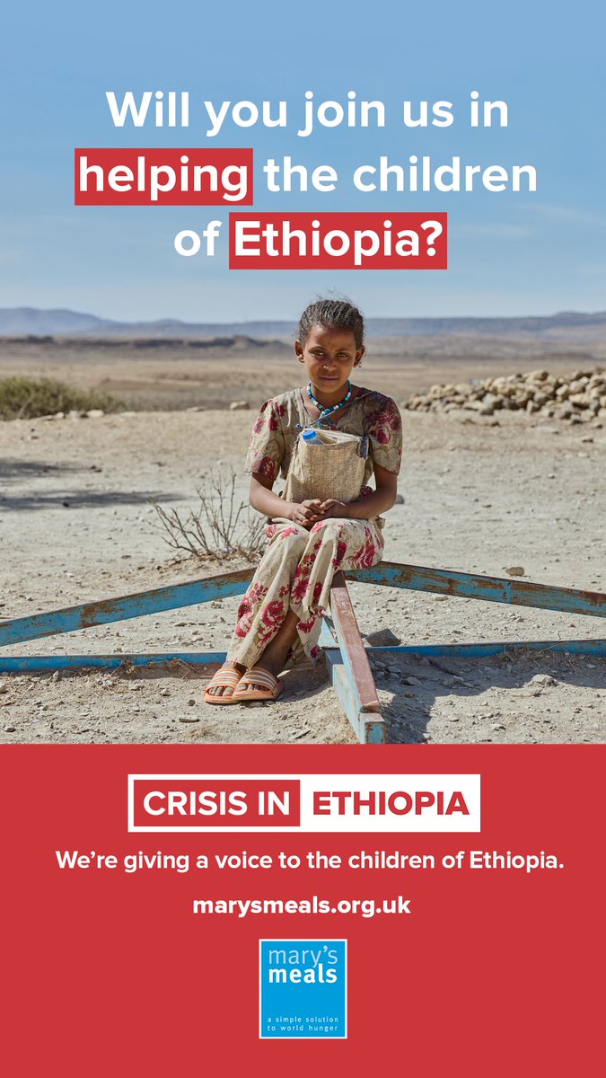 Join GTR in supporting @marysmeals and help raise awareness of this crisis. 🤝 Learn more at marysmeals.org.uk #EthiopiaCrisis #EmergencyAid #TigrayConflict #GlobalSupport #MarysMeals #RaiseAwareness #EndHunger #HumanitarianAid #SpreadTheWord