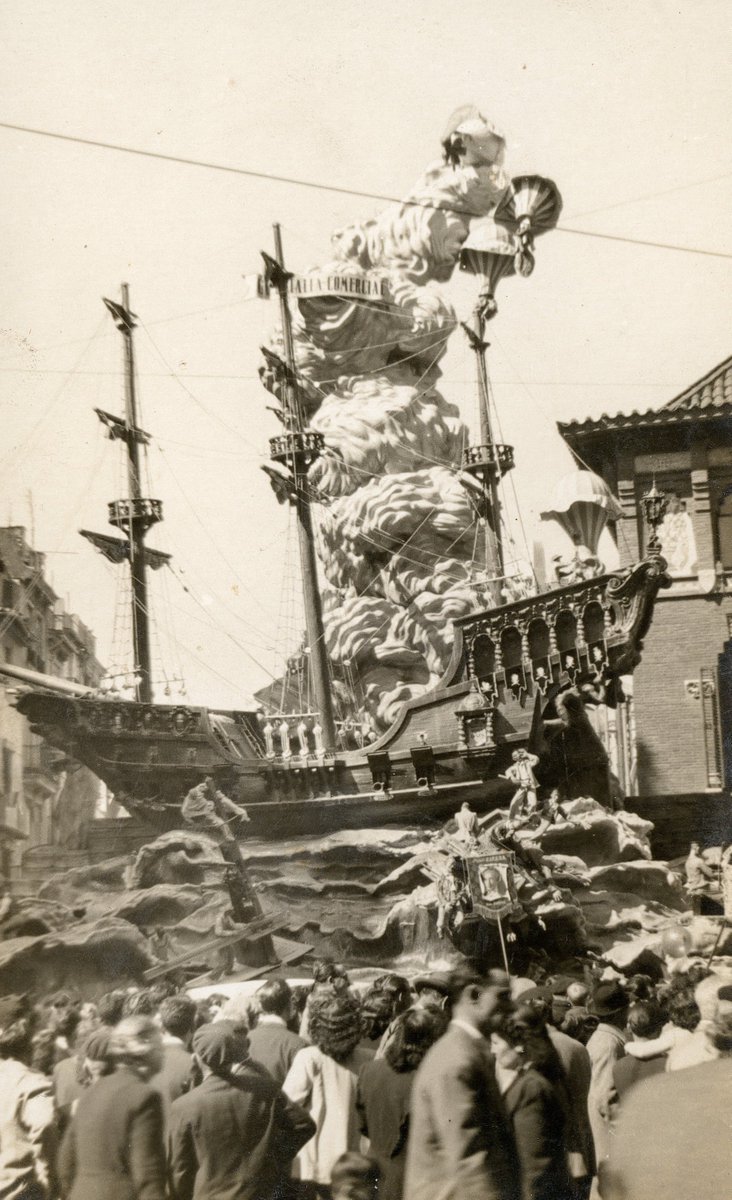 “Batalla comercial”, Regino Mas, Falla Plaça del Mercat Central, 1949.