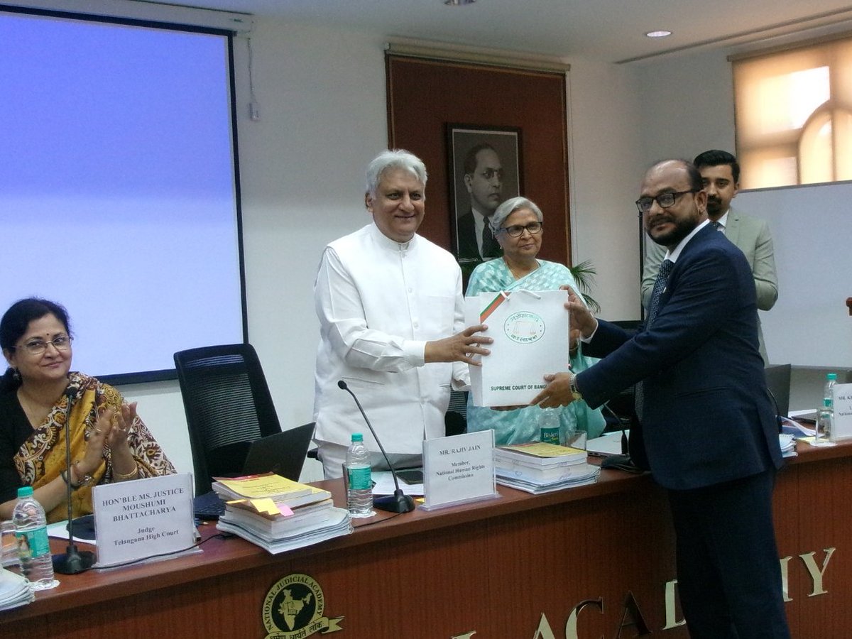 NHRC, India Member, Sh Rajiv Jain initiated discussions in a session on ‘Criminal Justice Administration and Human Rights’ in the 7-day training programme organized by the National Judicial Academy, Bhopal for Bangladesh Judges & Judicial Officers.