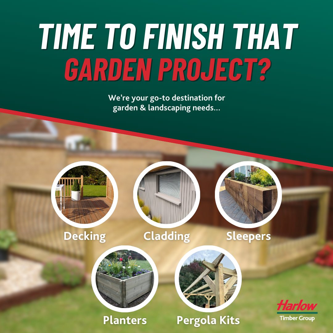 It's time to finish that Garden Project and Harlow Timber Kidderminster are your go-to destination for all your garden and landscaping needs...
Call in today or ring us on 01562 512865 for more details.
#outdoorlivingideas #outdoorliving
