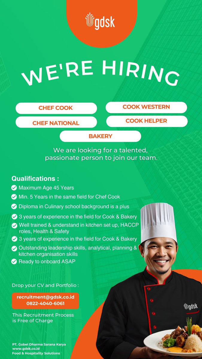 We are hashtag#hiring! Know anyone who might be interested? hashtag#GDSKIndonesia