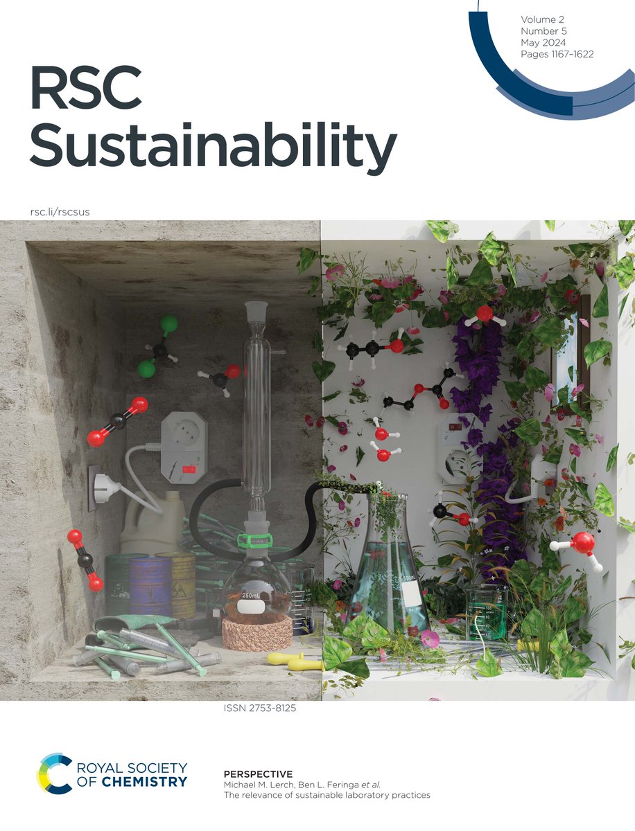 This topic is very close to my heart and I am thankful that it was chosen as the front cover of RSC Sustainability! 💚 Since June 2021 we have been on a mission to improve the sustainability aspects of all laboratories at the University of Groningen: doi.org/10.1039/D4SU00…