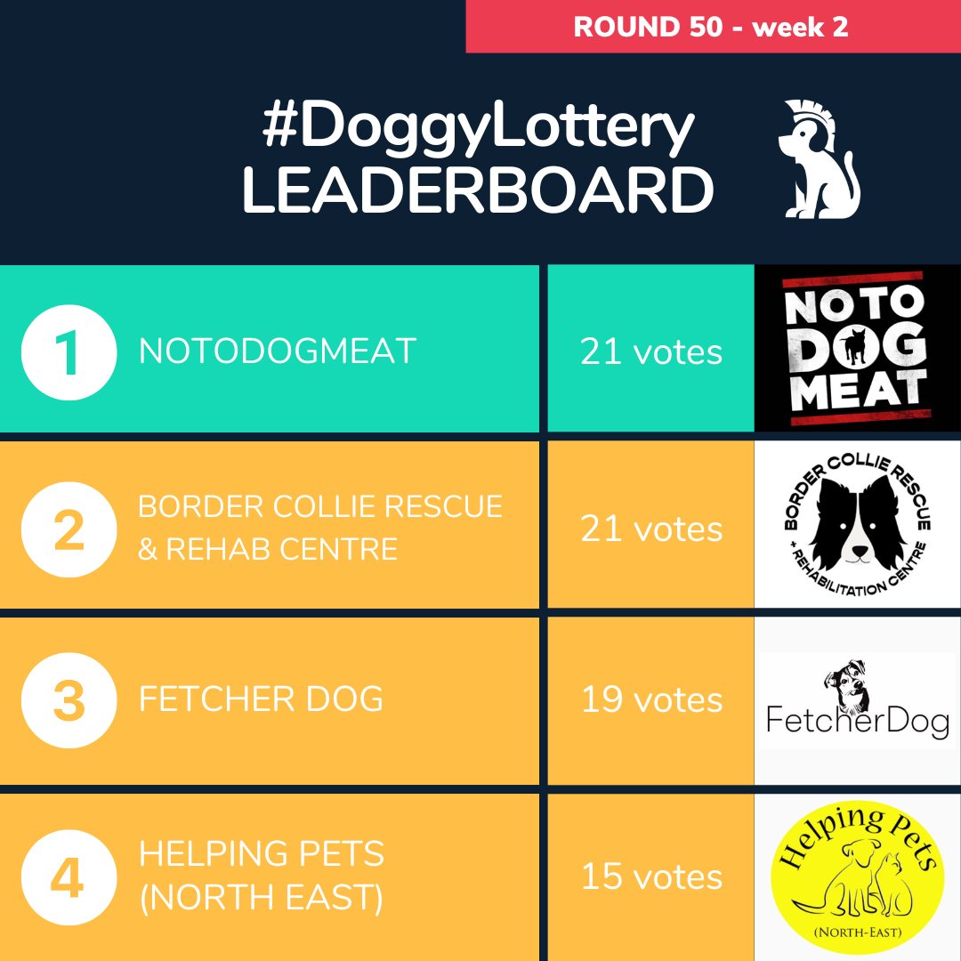 Final call for this week's #DoggyLottery draw! Your chance to contribute to Flour’s Vet Fees and possibly win cash prizes! ➡️ £1.50 to enter (cancel anytime) ➡️ 60% goes to the charity fund doggylottery.co.uk   UK only 18+ Ts&Cs apply Let's finish strong! @DoggyWarriors