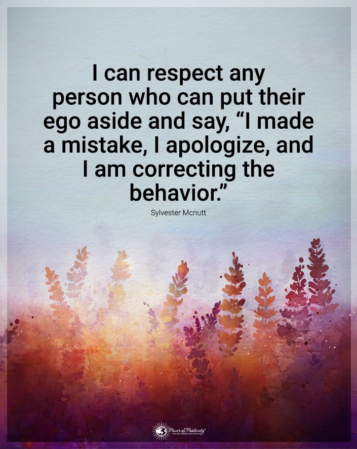 #respect #apologize #ego