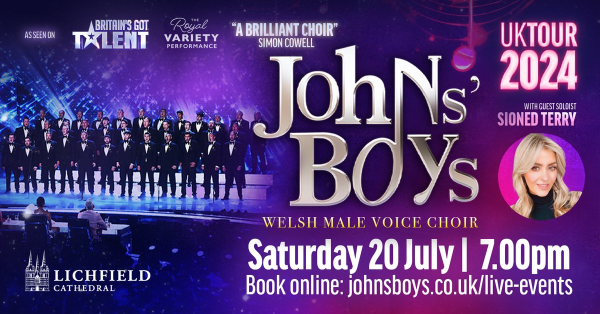 CityLifeLichfield (@lichfieldcity) on Twitter photo Don't miss the UK tour of Welsh Male Voice Choir, John's Boys, at <a href="/LichfieldCath/">Lichfield Cathedral</a> in July! As seen on Britain's Got Talent! Find out more at: johnsboys.co.uk
#johnsboys #BGT Don't miss the UK tour of Welsh Male Voice Choir, John's Boys, at <a href="/LichfieldCath/">Lichfield Cathedral</a> in July! As seen on Britain's Got Talent! Find out more at: johnsboys.co.uk
#johnsboys #BGT