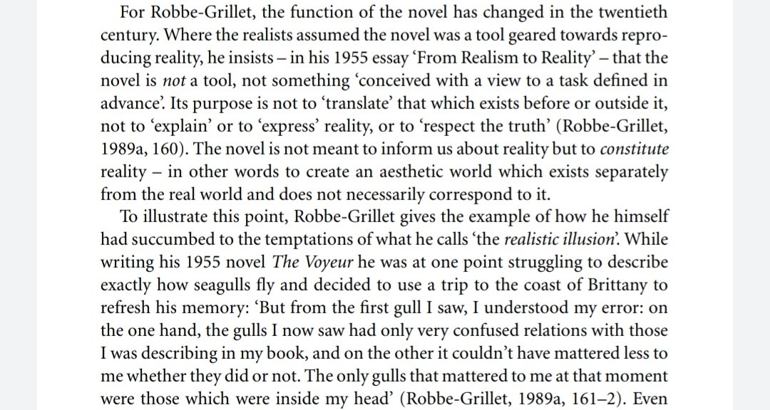 'The only gulls that mattered to me at that moment were those which were inside my head' was gonna say rip robbe-grillet you wouldve loved twitter but he died in 2008