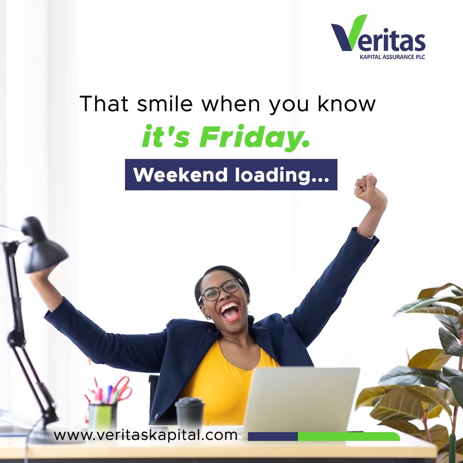 That smile when you know it's Friday.

#TGIF #fridayvibes #veritaskapital #vkacares #weekend #weekendvibes #VKA #insurance