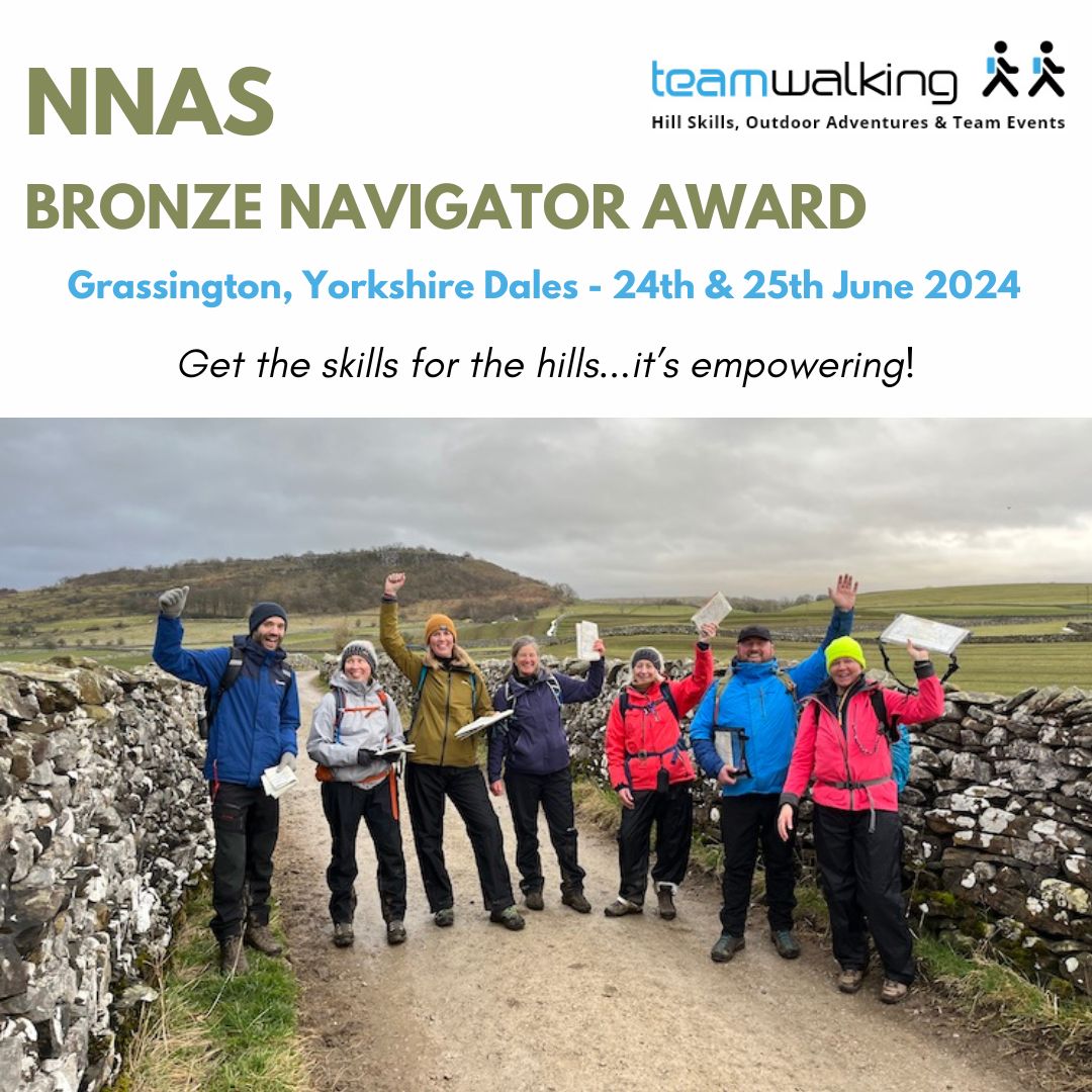 It's #NationalWalkingMonth so what better way to celebrate than a Nav Skills course! Why not download an app? These courses are more than spatial positioning, they're about planning & following your own walks. NNAS Bronze Award, 24 & 25 June at Grassington teamwalking.co.uk/events/nationa…