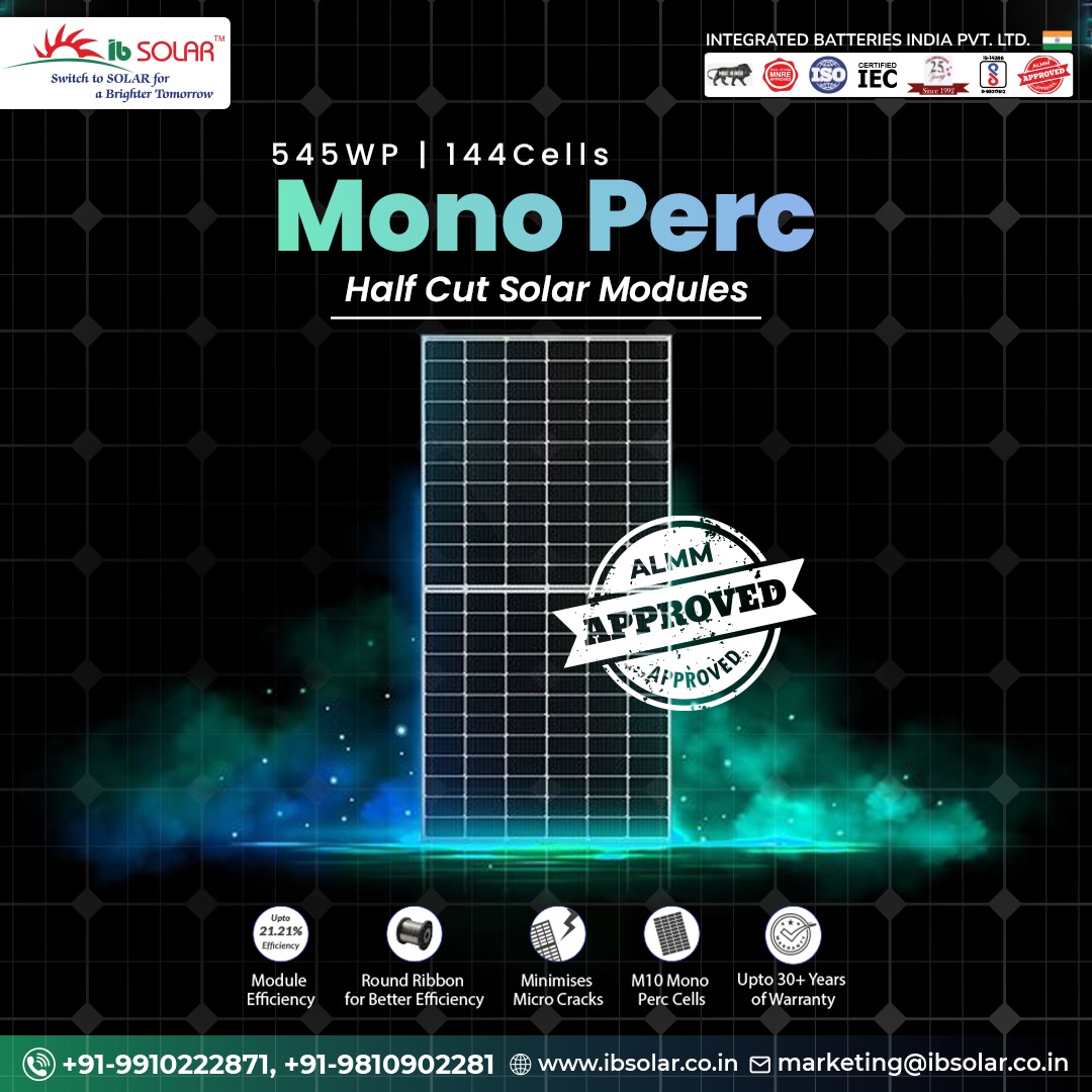 Elevating efficiency with IB Solar's Mono PERC panels – Unleashing the power of the sun with cutting-edge technology. ☀️🔧
.
.
Visit: ibsolar.co.in
Or call us at +919910222871, 9810902281

#solarenergy #renewableenergy #solarpower #mono #madeinindia #panels #ibsolar