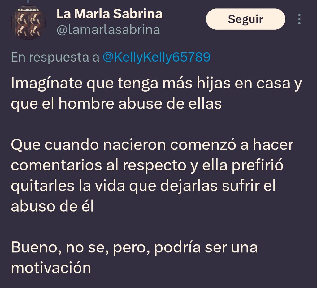 Una mujer acaba de dar a luz gemelas y en un ataque psicótico las apuñala con una tijera. Una bebé muere, la otra tiene perforaciones fatales. La historia no podía ser más horrorosa... Hasta que llega una feminista a escupir su misandria para explicar del ataque: