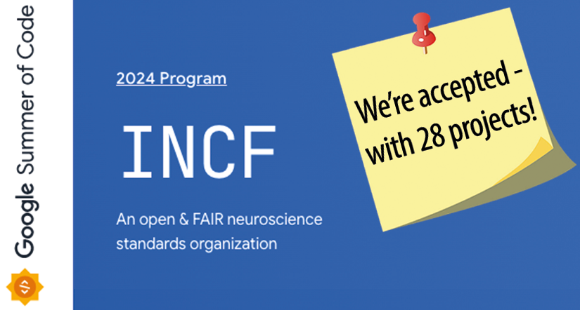 🎉Great news: we've received 28 project slots for #GSoC2024🎉 Check the list of accepted projects here: bit.ly/3Ut9IvY Thanks to all of our fabulous mentors & contributors - looking forward to working with you all this summer ☀️🧠 #neuroscience #neuroinformatics #GSOC
