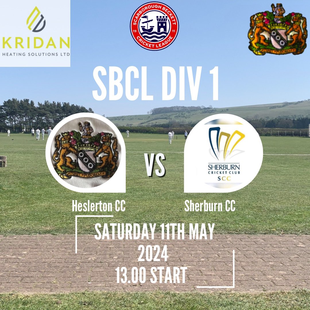 HeslertonCC's tweet photo. Our 2024 @sblcricket season kicks off tomorrow against @sherburn_cc in the renewal of a historic local derby. 

The game starts at 1pm down at Sands Lane. 

#HCC https://t.co/3NxaSgruiz