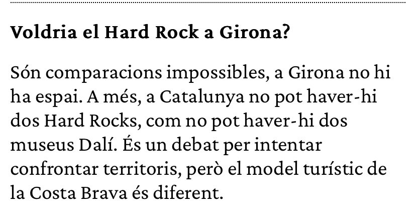 MarinaPrezGot's tweet photo. A veure si ho entenc. El model de la Costa Brava és cultural i el de la Costa Daurada joc i vedettes @KRLS? https://t.co/xaD6RzE9Na