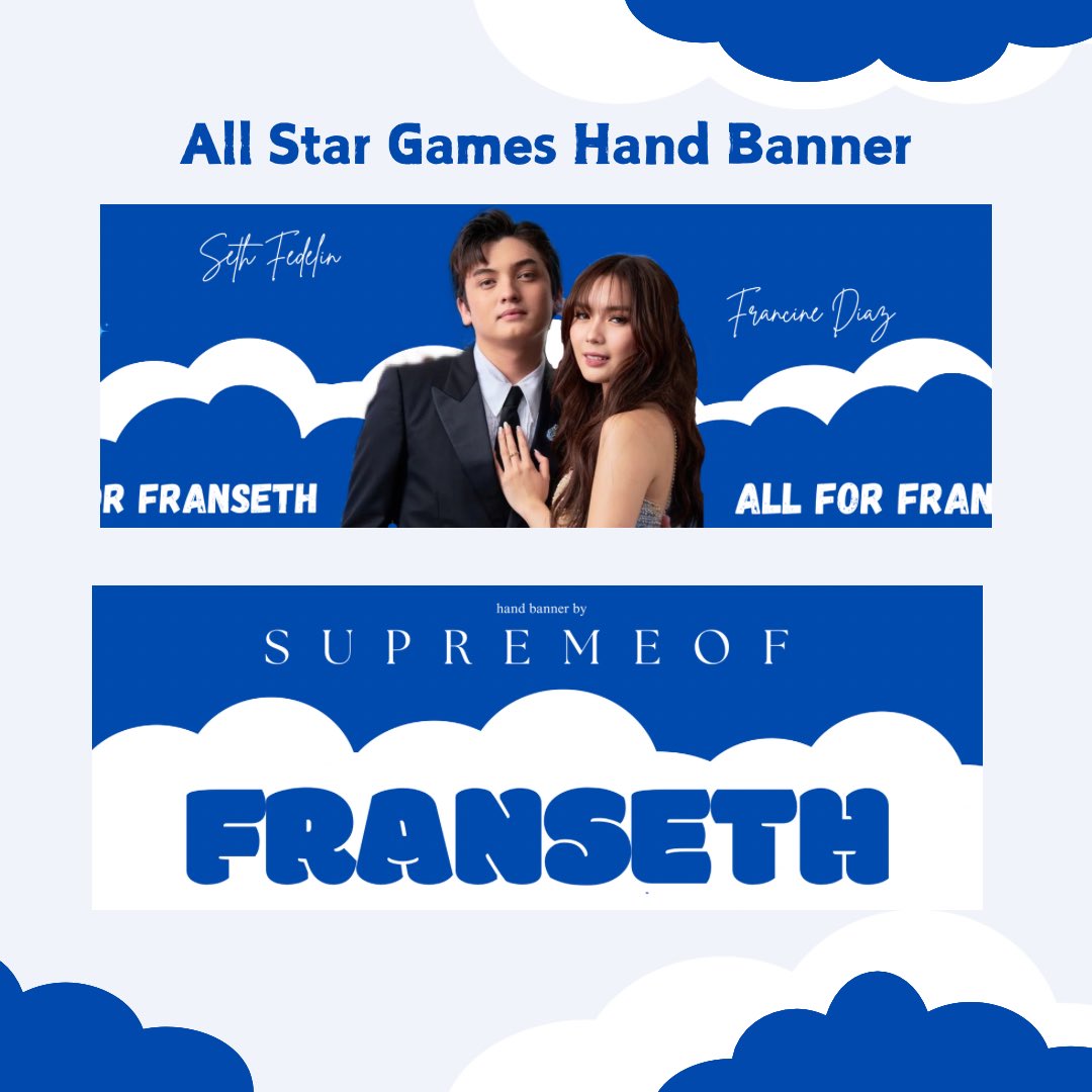 ALL STAR GAMES HAND BANNER Help us to make this things possible! we are still looking for sponsorship for this banner to be done and use. you may send us a message if you are willing to donate 🤗💙 #FranSeth #FRANSETHCloudies