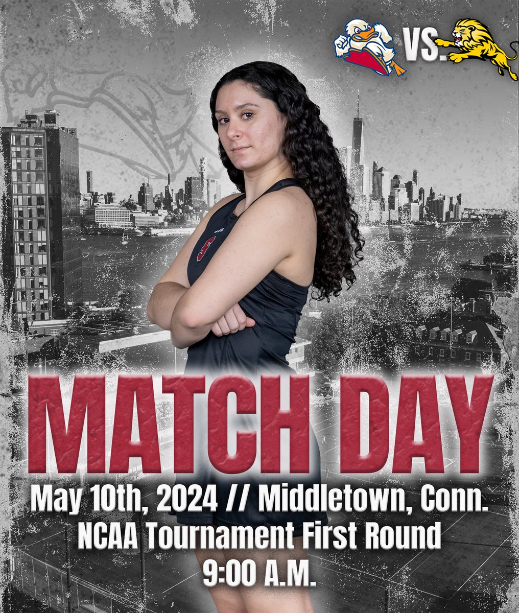 NCAA Tournament match day!

🆚 Eastern Nazarene
⏰ 9 AM
📍 Middletown, Conn.
📊 tinyurl.com/2f8my3w7
📺 tinyurl.com/2ajcnwkc

#AllRise #MACtennis #d3tennis