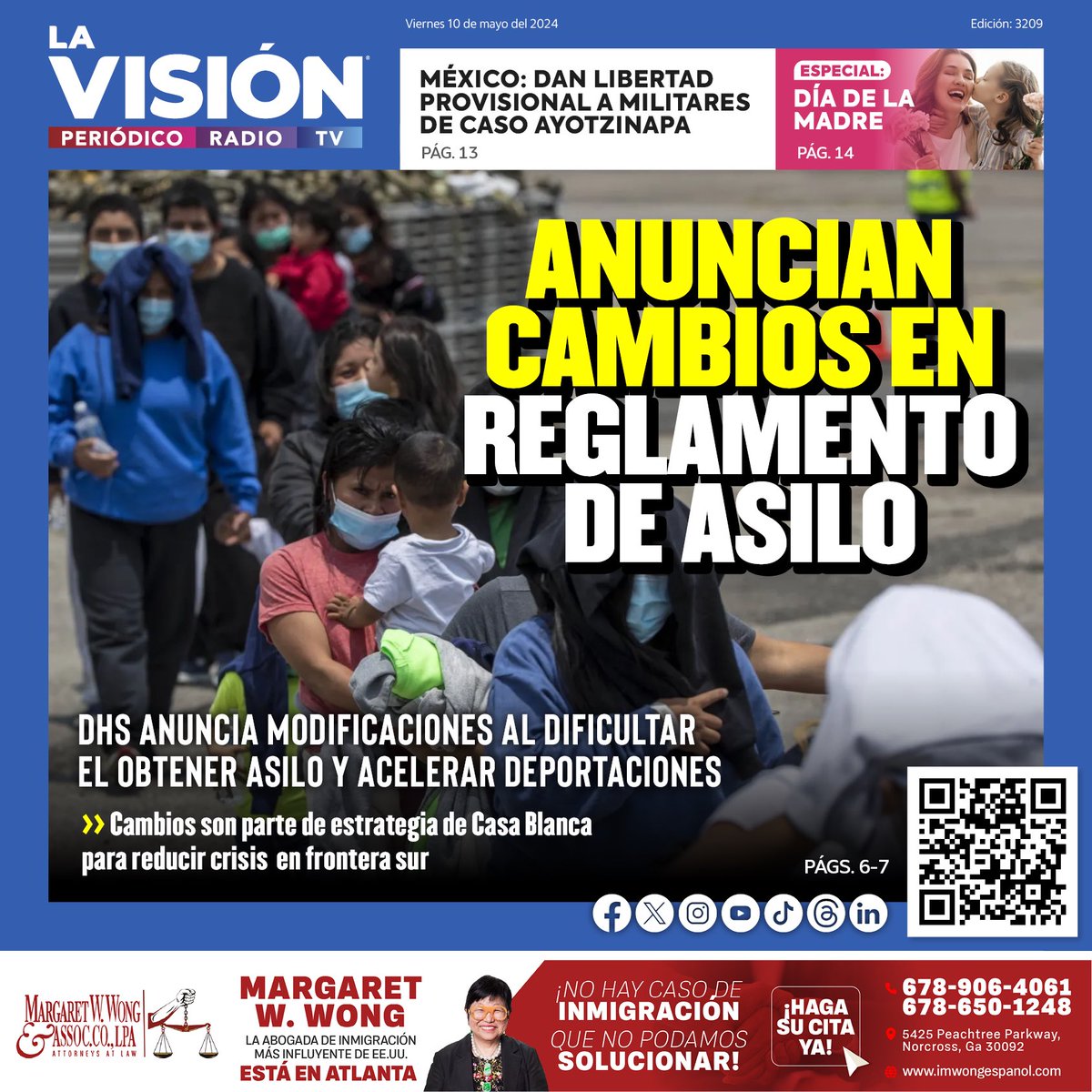 📌 ANUNCIAN CAMBIOS EN REGLAMENTO DE ASILO DHS anuncia modificaciones al dificultar el obtener asilo y acelerar deportaciones. Cambios son parte de estrategia de Casa Blanca para reducir crisis en frontera sur. Conoce más en nuestra página web: lavisionweb.com/en-portada/en-…