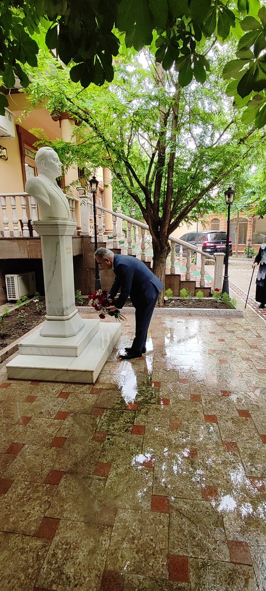 azembassytj's tweet photo. Today at the Embassy of Azerbaijan to Tajikistan commemorated with deep respect the 101st anniversary of the birth of Heydar Aliyev, the founder of the modern, independent and powerful Azerbaijan, the National Leader of the Azerbaijani people. https://t.co/j13siLsNGN