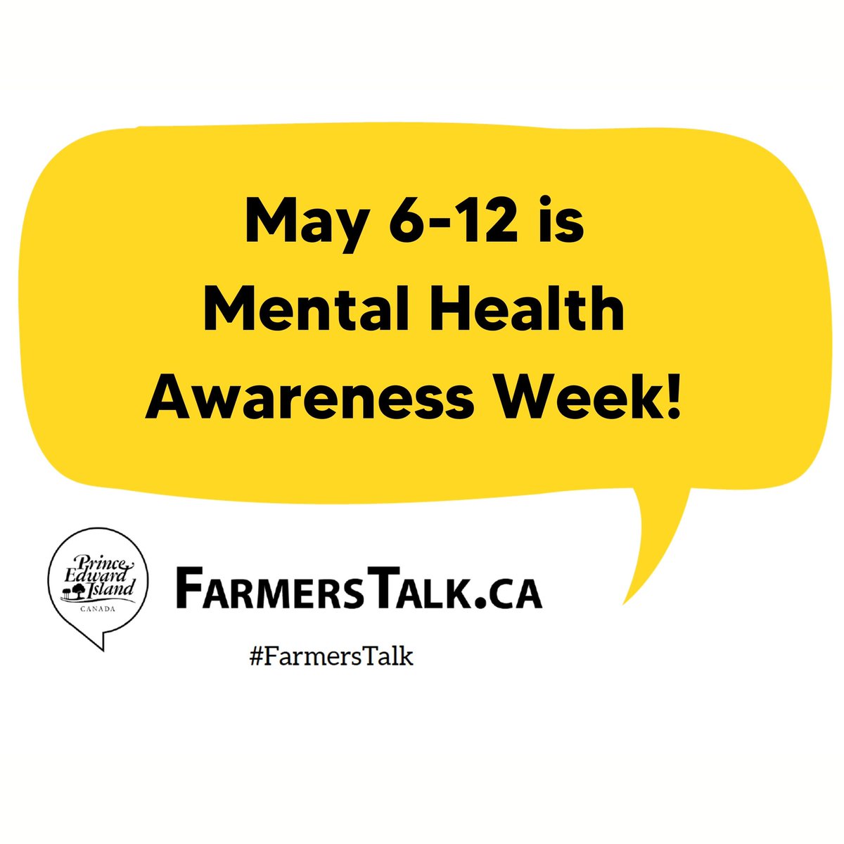 #FridayFeature! 📸 May 6th-12th, 2024 is Mental Health Awareness Week! #DYK In the midst of farm responsibilities, it's easy to overlook mental health. That's why the #FarmersTalk Program offers confidential support tailored to the unique challenges faced by PEI farmers 🚜💬