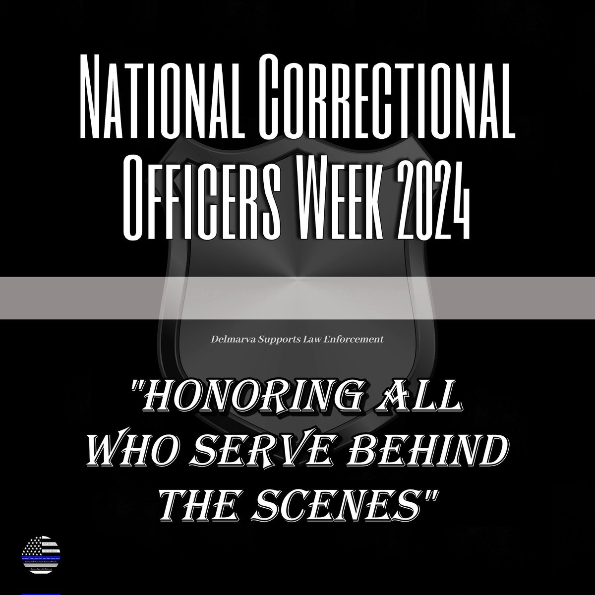 'Honoring those who serve out of sight, but not out of mind; your work is critical and essential to the safety of our society'. #correctionalofficer #ncow2024