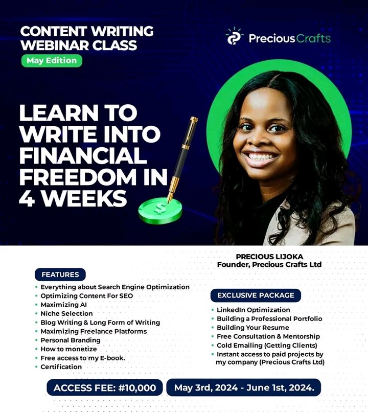 As someone who earns writing, I can comfortably teach you how to turn your writing skills into a money making machine. It is an error to be skilled and broke at the same time. 

With your writing skills, you can earn without working.