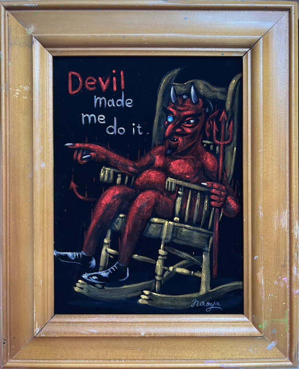 bobbysbar708's tweet image. "Devil made me do it"

Acrylic  on velvet with frame
370×305mm

#velvetpainting #devilart #naoyamuga #art

Japan↓
muga.thebase.in 

international↓
Etsy🎪
etsy.com/jp/shop/Naoart…