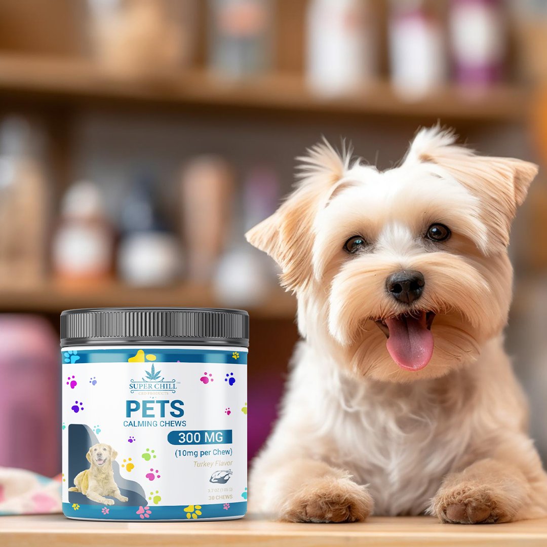 Treat your furry friend to tranquility with our Pets Calming Chews. Made with love and natural ingredients, they're the perfect remedy for anxious tails and peaceful paws. Bring harmony home today!

#superchillproducts #superchill #PetWellness #CalmingChews #PetCare #DogLovers