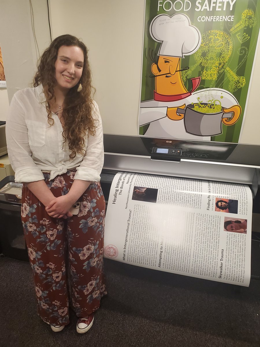 PatO_NU's tweet image. Naomi Anbar prints her poster from a long time ago in a galaxy far, far way.... thinking about #intergenerationaltrauma in the #skywalker family, for the @PsychTheother conference at @NortheasternLDN ! @Northeastern Join us in #London, July 13-14, 2024! @psychandother